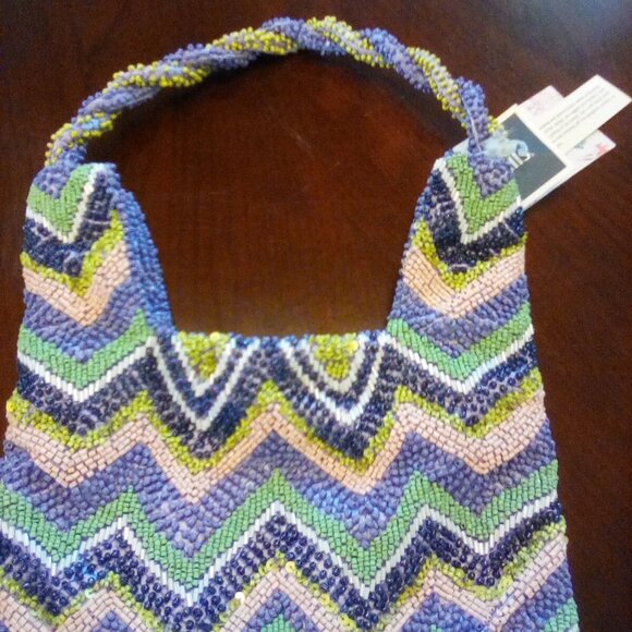 NWT beaded evening purse Handcrafted in India - Picture 2 of 5